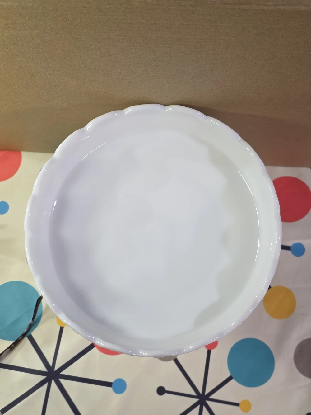 Vintage Westmoreland Paneled Grape Milk Glass Footed Shallow Bowl